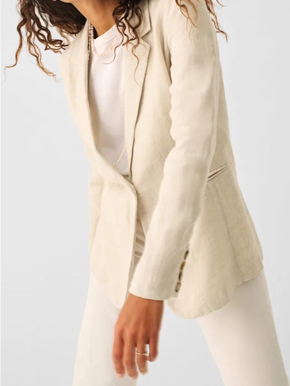 Faherty Weston Linen Blazer - Flax | Size M - Picture 3 of 10